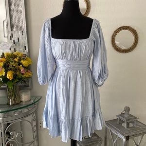 NWT Vici Dolls Blue Linen Dress